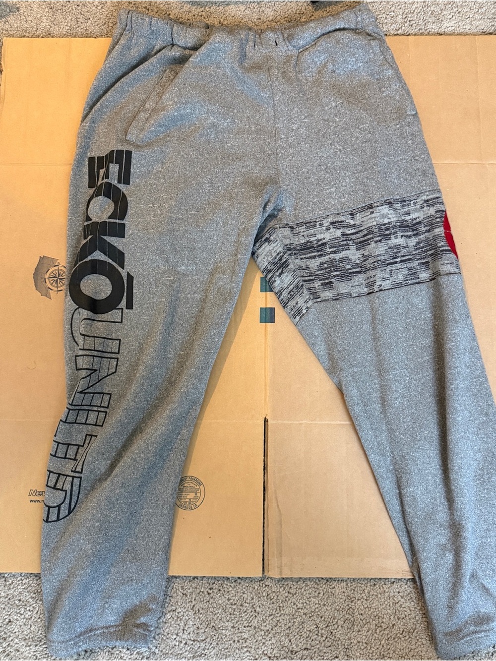 Ecko Unlimited Gray Sweatpants with Black Logo